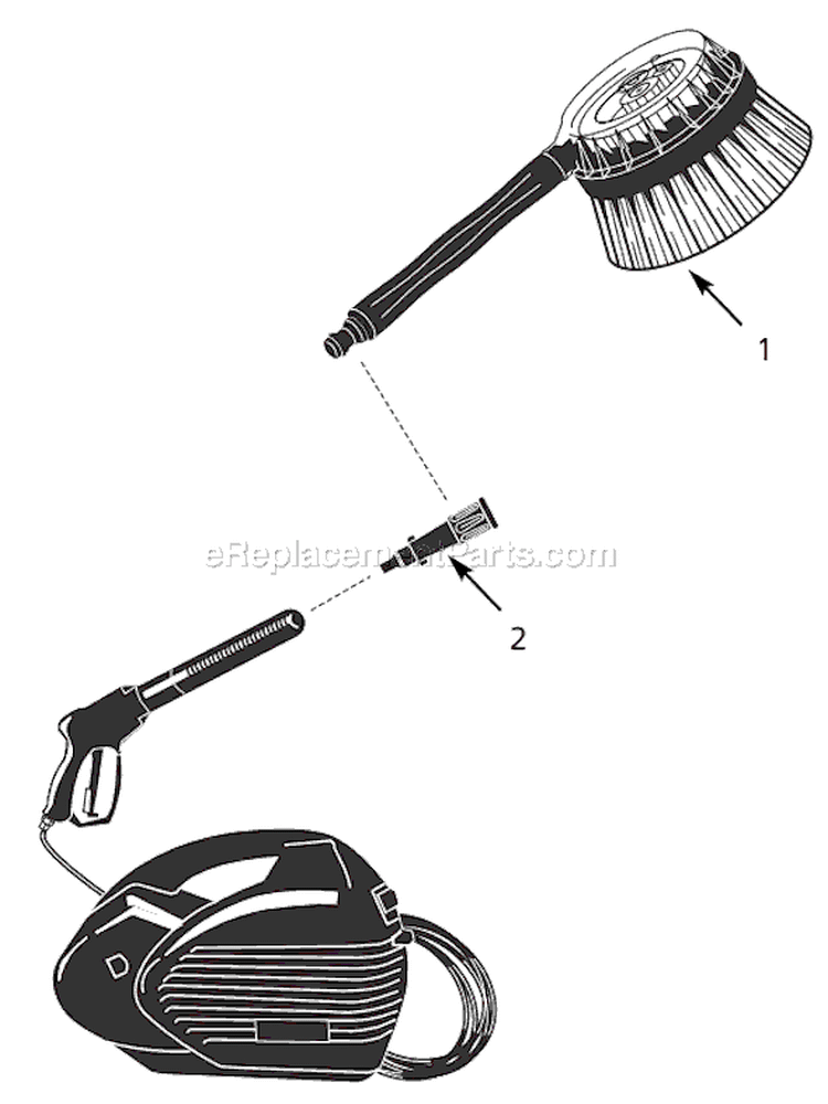 Page E Diagram and Parts List for PW1345B  Campbell Hausfeld Pressure Washer